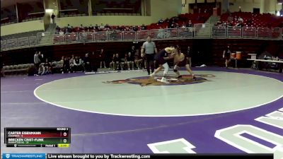 144 lbs Round 3 (4 Team) - Carter Eisenmann, Columbus vs Brecken Crist-Funk, Manhattan HS