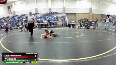 53 lbs Quarterfinal - Ty Simmons, Michigan Revolution Wrestling Club vs Liam Sanderson, Indiana