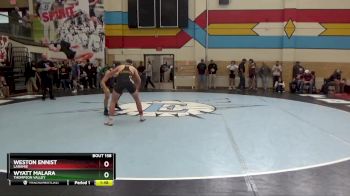 157 lbs Quarterfinal - Weston Ennist, Laramie vs Wyatt Malara, Thompson Valley