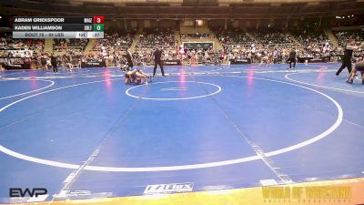 84 lbs Consi Of 8 #1 - Abram Griekspoor, Maize Wrestling Club vs Kaden Williamson, Sebolt Wrestling Academy