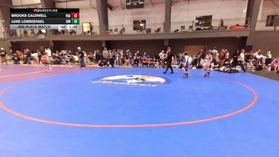 U10 FS - 77 lbs 3rd Place Match - Brooks Caldwell, Pioneer Grappling Academy vs Luke Lobbestael, Sunnyside Ironman Wrestling