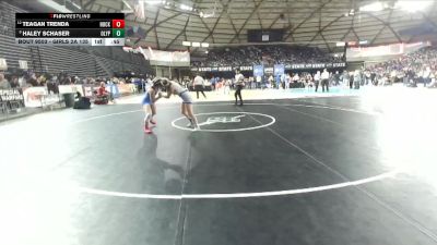 Girls 2A 135 lbs Cons. Round 5 - Teagan Trenda, Hockinson (Girls) vs Haley Schaser, Olympic (Girls)