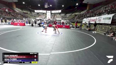 102 lbs Cons. Round 2 - Isiah Vasquez, Vasky BrosPitman Wrestling Club vs Noah Flores, Team Selma Wrestling Club