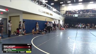 125 lbs Cons. Round 3 - Isaac Antunez, Santa Ana College vs Evan Sta. Maria, Chabot College