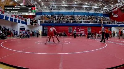 215 lbs Champ. Round 1 - Trey Dunning, Mishawaka High School vs Austin Reading, Crown Point