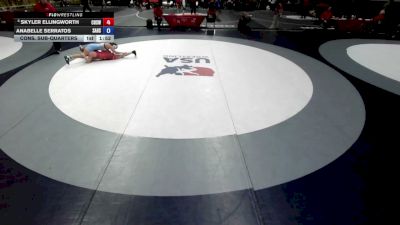 120 lbs Cons. Sub-quarters - Skyler Ellingworth, Chaparral High School Wrestling vs Anabelle Serratos, Santa Ana High School Wrestling