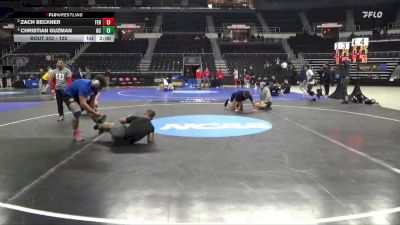 125 lbs Semifinal - Zach Beckner, Ferrum vs Christian Guzman, North Central (IL)