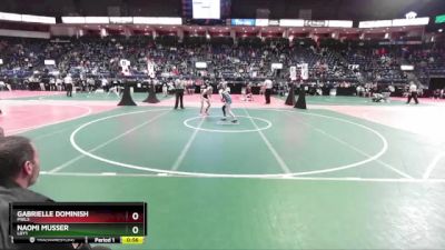 98 lbs Semifinal - Naomi Musser, LDY1 vs Gabrielle Dominish, PWL3