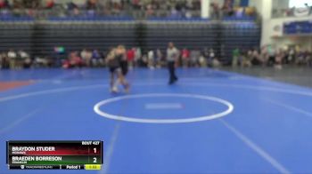 120 lbs Champ. Round 3 - Braydon Studer, MOHAWK vs Braeden Borreson, Franklin