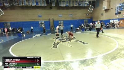 190lbs Quarterfinal - Mia Cienega, Everett (Girls) vs Helena Jansky, Kamiakin (Girls)