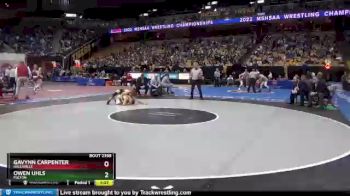 138 Class 2 lbs 1st Place Match - Gavynn Carpenter, Hallsville vs Owen Uhls, Fulton