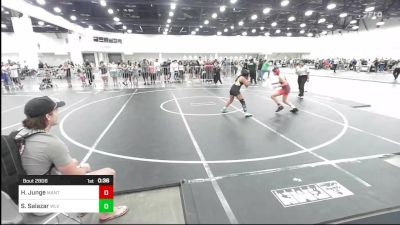 113 lbs Consolation - Hunter Junge, Mantanona TC vs Shyanne Salazar, Wlv Jr Wrestling