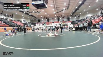 115 lbs Consi Of 8 #2 - Hadley Bryan, Poteau High School Girls vs EmmaLee Wooldridge, Wyandotte HS Girls
