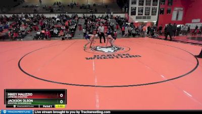 120 lbs Cons. Semi - Jackson Olson, Rockton (HONONEGAH) vs Mikey Malizzio, Lombard (MONTINI)