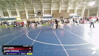 175 lbs Champ. Round 2 - Liam Lander, OR vs Gabriel Barragan, CA