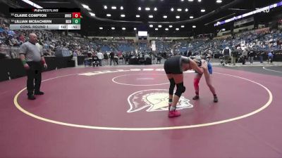 155 lbs Cons. Round 1 - Lillian McEachern, Maize South Hs vs Claire Compton, Andover Hs