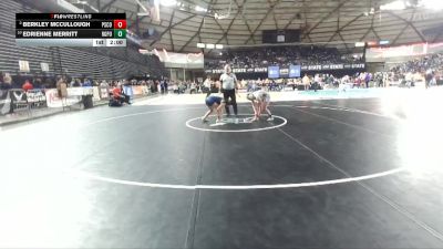 Girls 4A 135 lbs Quarterfinal - Edrienne Merritt, Rogers (Puyallup) (Girls) vs Berkley McCullough, Pasco (Girls)