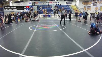148 lbs Round 3 - Sariah Franco, Bear Clan Wrestling Club vs Shreevidya Rohini, Florida Phoenix