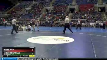 195 lbs Placement Matches (8 Team) - Ayden Schlafman, W1-Bismarck vs Kyler Byer, W2-Minot