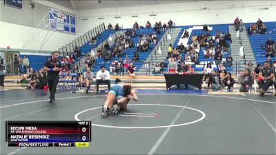 160 lbs Cons. Round 3 - Nyomi Mesa, Mt. San Antonio College vs Natalie Resendiz, Unattached