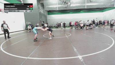 138 lbs Quarterfinal - Noah Alvarado, Edmond North High School vs Cash Bratt, Chickasha Wrestling