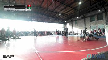 92 lbs Rr Rnd 2 - Wyatt Jones, Honey Badgers Wrestling Club vs Mason Leach, Sallisaw Takedown Club