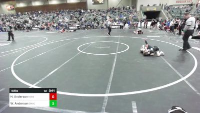 50 lbs Round Of 16 - Hudson Anderson, Roseburg Mat Club vs Walker Anderson, Small Town Grims