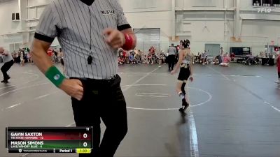 60 lbs Round 3 (6 Team) - Gavin Saxton, Tri State Hammers vs Mason Simons, Lake/Armory Blue