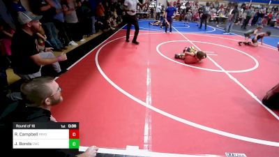 46 lbs Round Of 16 - Ryker Campbell, Pryor Tigers vs Jaxon Bonds, Claremore Wrestling Club