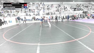 69 kg Cons. Semis - Mia OFarrill, M2 Training Center vs Janiya Johnson, Wyoming Seminary