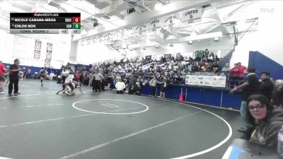 125 lbs Cons. Round 3 - Chloe Box, Canyon (Anaheim) vs NIcole Cabana-Mejia, Troy