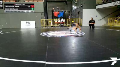 Bantam - 62 lbs Cons. Semis - Jesse Santiago vs Maverick Mann, Team Temecula /Pin Club