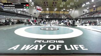 132 lbs Consi Of 32 #2 - Jacob Stewart, Peninsula Catholic vs Branden Wylie, Abington Friends School