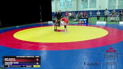 43kg Round 4 - Niti Gupta, Mountaintop WC vs Parteek Saini, Matmen WC