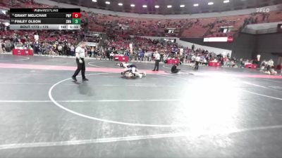175 lbs Cons. Round 5 - Finley Olson, Sarbacker Wrestling Academy vs Grant Melichar, Port Washington Piranhas