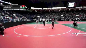 58 lbs Champ. Round 1 - Wyatt Sims, GGBA vs Tucker Davis, WEWA