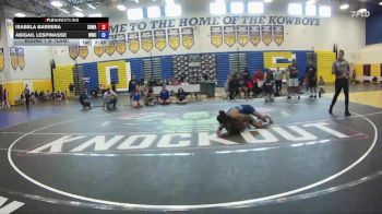 120 lbs Round 1 (6 Team) - Isabela Barrera, SOWA vs Abigail Lespinasse, Wellington WC