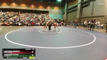 126 lbs Champ. Round 1 - Matthew Siegrist, Damonte Ranch vs Christian Evans, Granite Bay