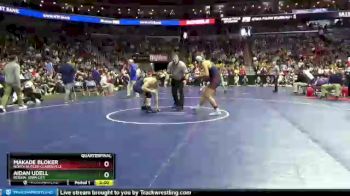 1 lbs Quarterfinal - MaKade Bloker, North Butler-Clarksville vs Aidan Udell, Regina, Iowa City