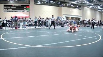 109 lbs Quarterfinal - Raylynn Woods, Virgin Valley WC vs Ella Cohen, Palo Alto Elite