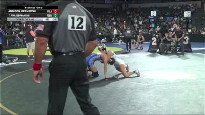 120 lbs Consi Of 8 #2 - Addison Bernstein, Orland (NS) vs Ava Ebrahimi, Poway (SD)