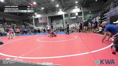 58 lbs Quarterfinal - Kason Gabbard, Raw Wrestling Club vs Weston Pulliam, Team Tulsa Wrestling Club