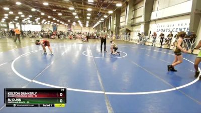 92 lbs Rd# 8- 12:30pm Saturday Final Pool - RJ Dunn, Maryland BLACK vs Kolton Dunkerly, Ranger Wrestling Club