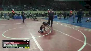 46 lbs Cons. Semi - Leeland Jacobson, Bridge Creek Youth Wrestling vs Ronix Wright, Comanche Bad Boyz Wrestling Cl
