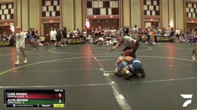 91 lbs Round 2 (6 Team) - Luke Rivara, Dragons United vs Alyis Brown, SVRWC Black