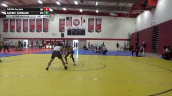 141 lbs Cons. Round 2 - Carson Gonzalez, Menlo NWCA vs Diego Galvan, Simpson University