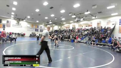 138 lbs Semifinal - Abraham Acuna, Indio vs Jeremiah Cuevas, Downey