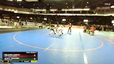 144 lbs Cons. Round 5 - Orlando Garcia, West Valley (Yakima) vs Wyatt Trodgen, North Kitsap