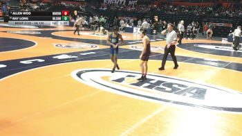 3A 120 lbs Quarterfinal - Ray Long, Niles (Notre Dame) vs Allen Woo, Lombard (Montini)
