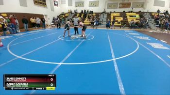220 lbs Round 3 - Kaden Sanchez, Worland Middle School vs James Emmett, Powell Middle School